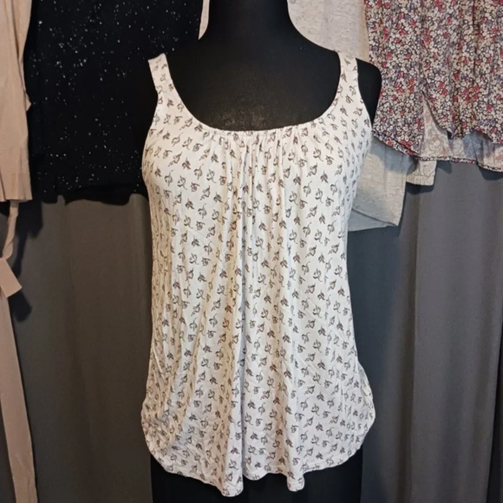 NWT Loft 7 pc Floral Cottagecore tank top Blouse knit wrap Top Small‎